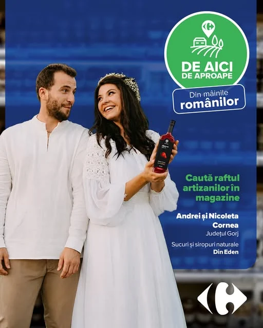 Andrei și Nicoleta în campania Carrefour De aici, de aproape